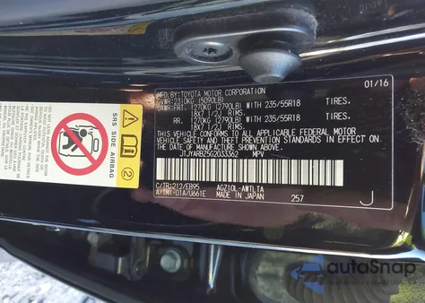 2016 Lexus Nx 200T F Sport из США, поврежденный, VIN JTJYARBZ5G2033362